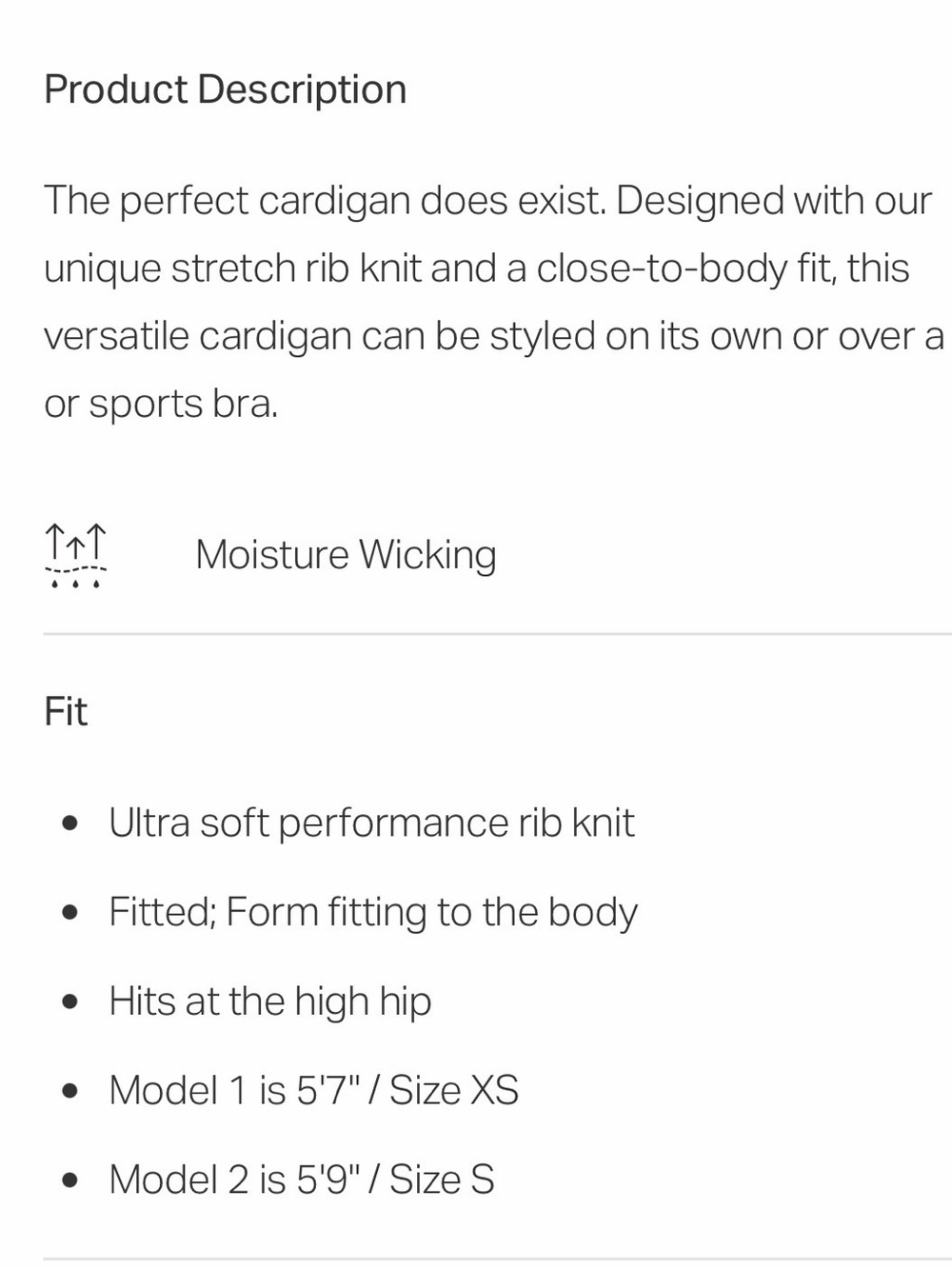 Vuori Long Sleeve Pose Cardigan | Size: Large | light heather grey - Picture 6 of 6
